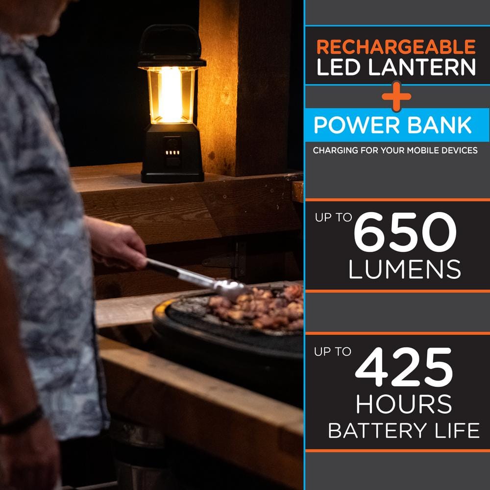 Dual Power Color Changing LED Rechargeable Lantern, Red - Hercitys