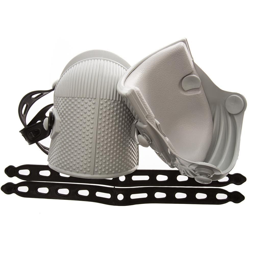 White Molded Accordian Work Knee Pads - Hercitys