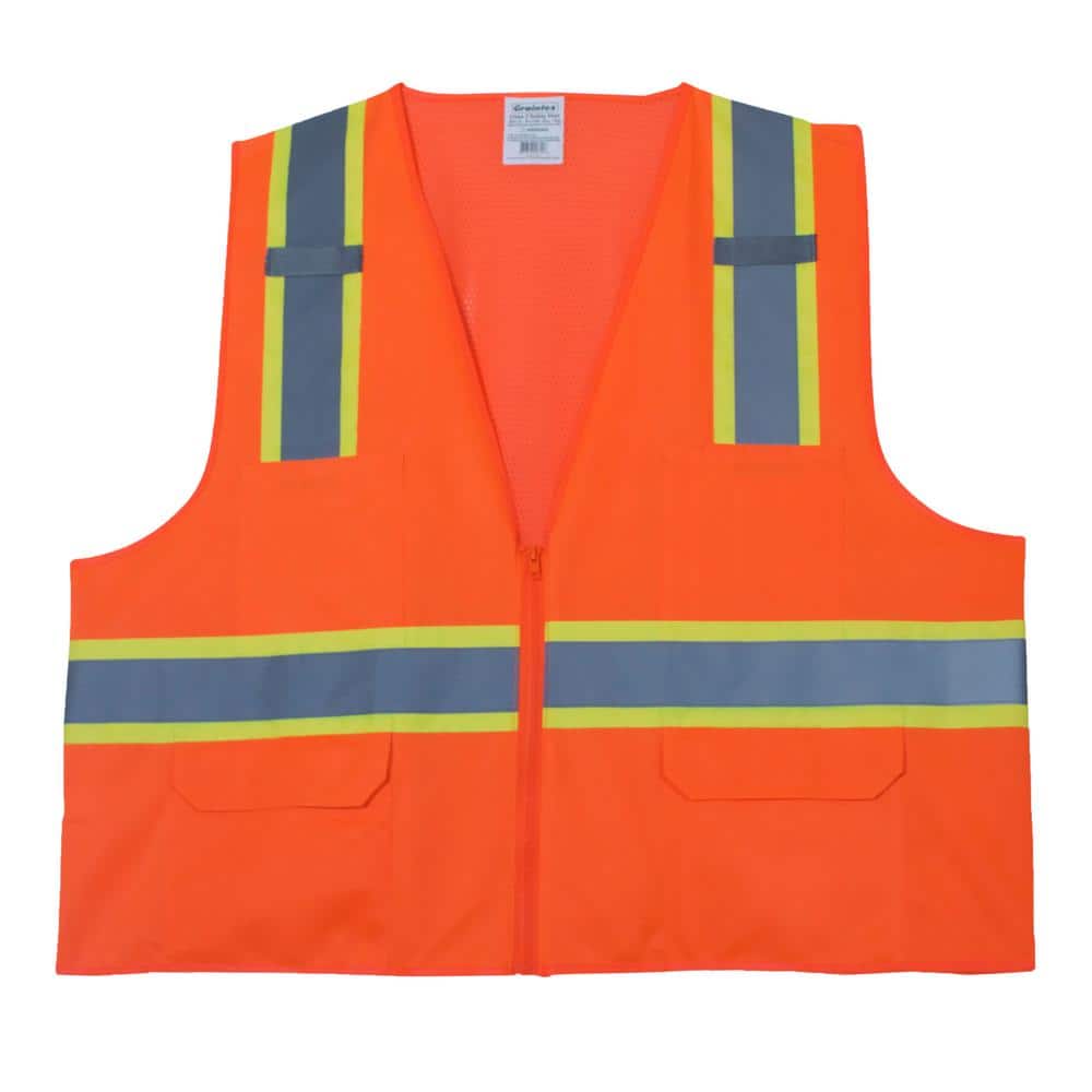 Small High Visibility Class 2 Orange Safety Vest - Hercitys
