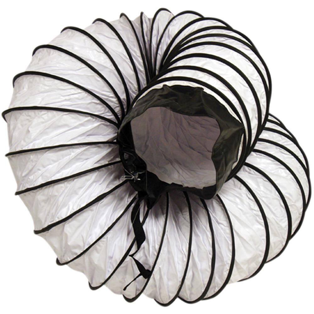 Air Ventilator White 24 in. D x 25 ft.Coil Flexible Ducting White - Hercitys