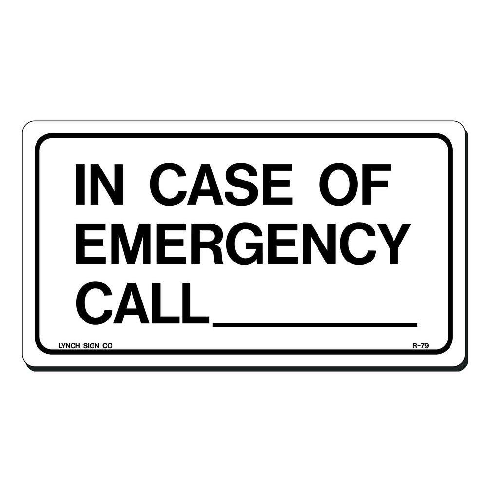 9 in. x 5 in. In Case of Emergency Call Sign Printed on More Durable, Thicker, Longer Lasting Styrene Plastic - Hercitys