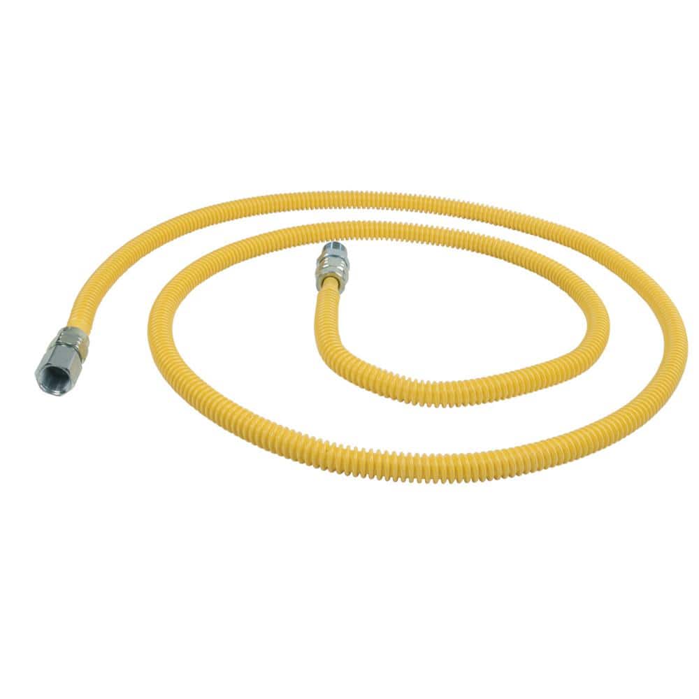 ProCoat 1/2 in. MIP x 3/8 in. FIP x 72 in. Stainless Steel Gas Connector 3/8 in. O.D. (23,100 BTU) - Hercitys