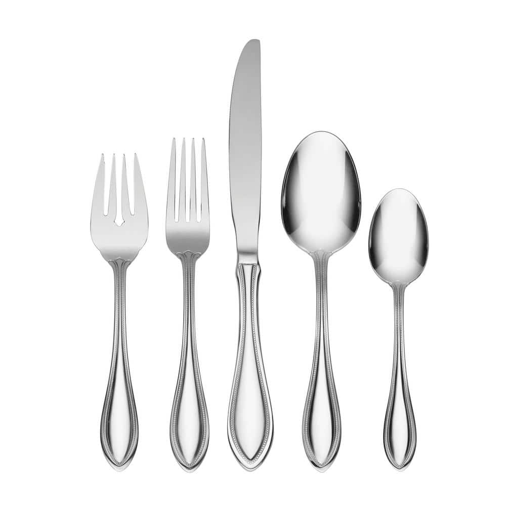 American Harmony 45-Piece Silver 18/0-Stainless Steel Flatware Set (Service For 8) - Hercitys