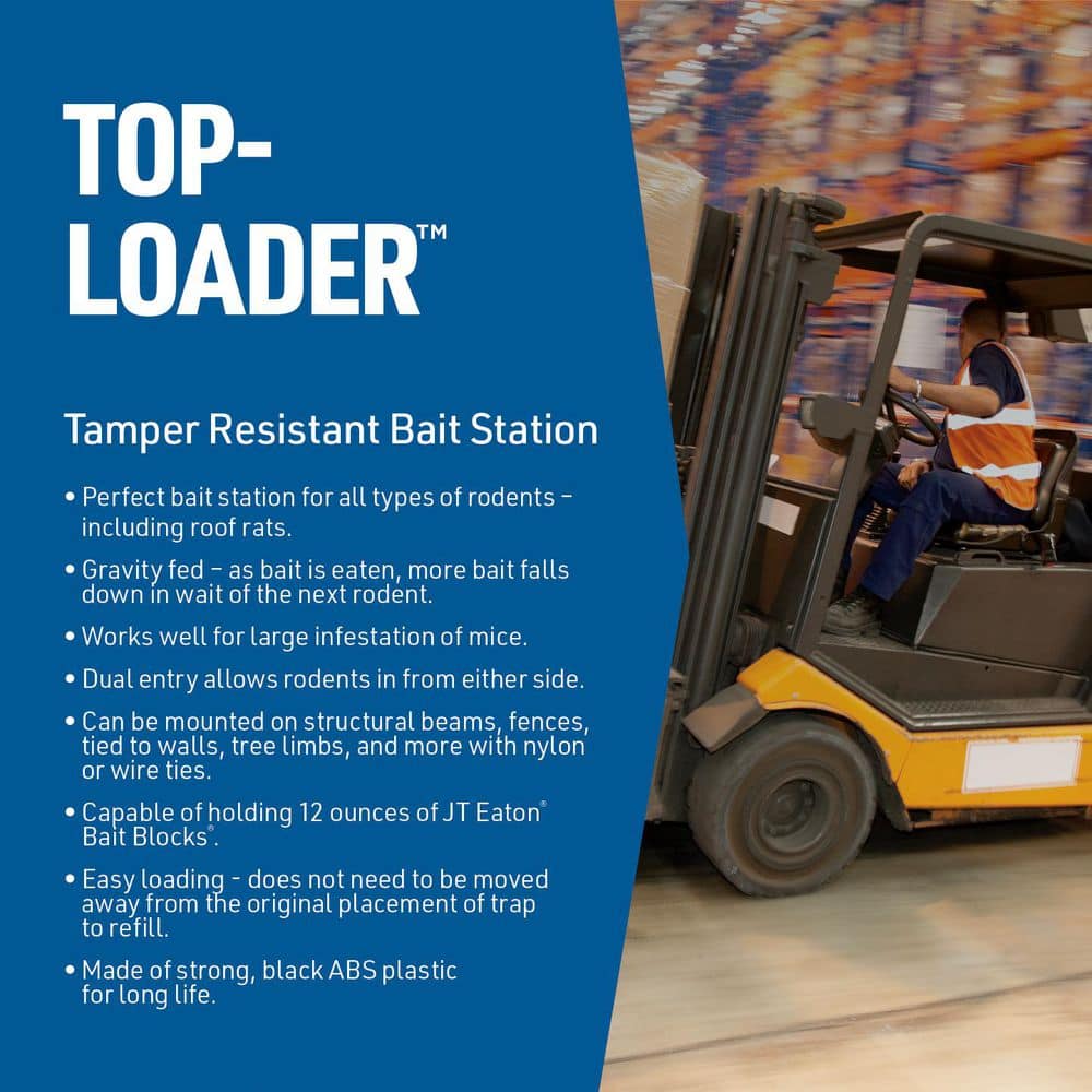 Top Loader Tamper Resistant Plastic Bait Station for Mice and Rats - Hercitys