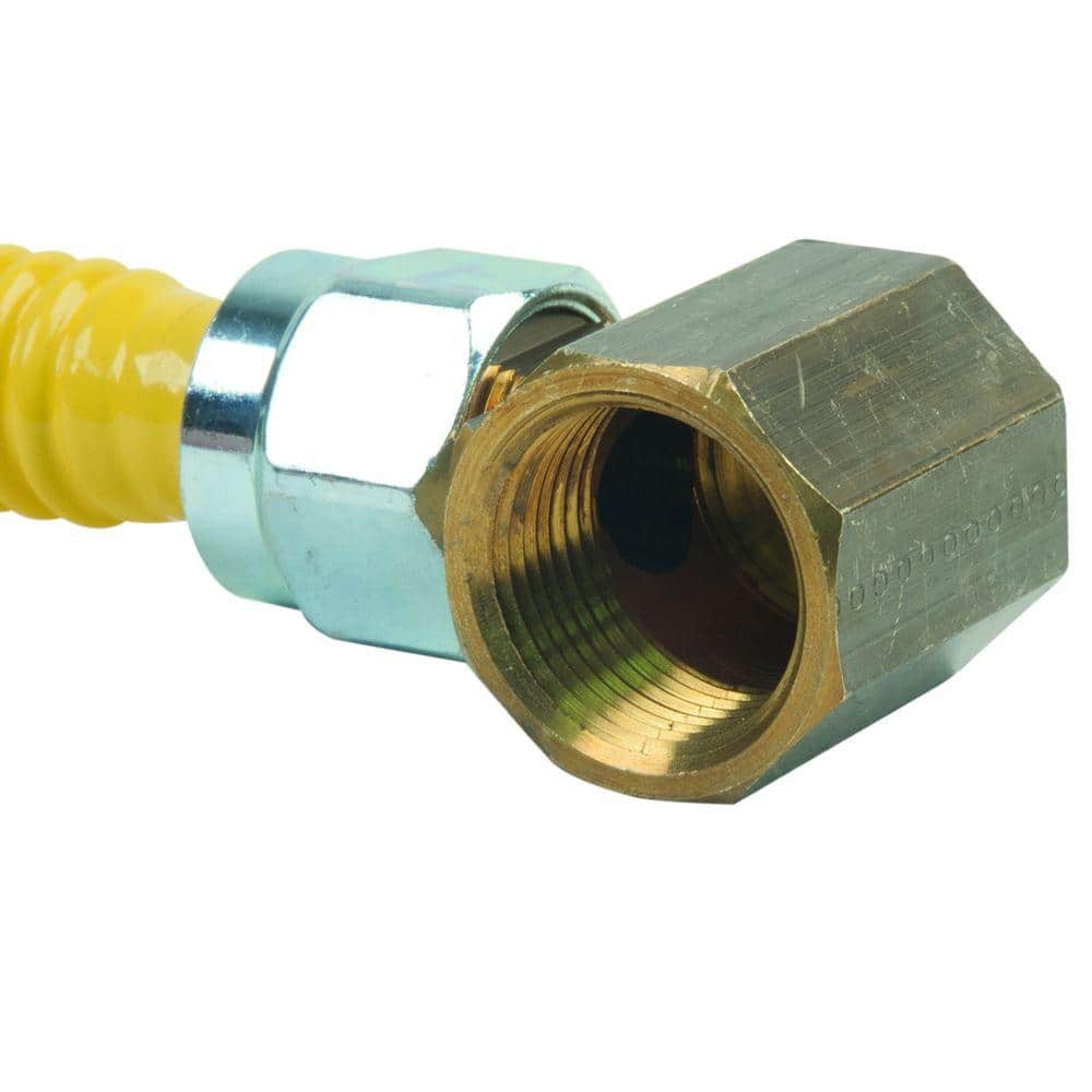 ProCoat 3/4 in. FIP x 3/4 in. FIP Elbow x 36 in. Stainless Steel Gas Connector 5/8 in. O.D. (125,000 BTU) - Hercitys