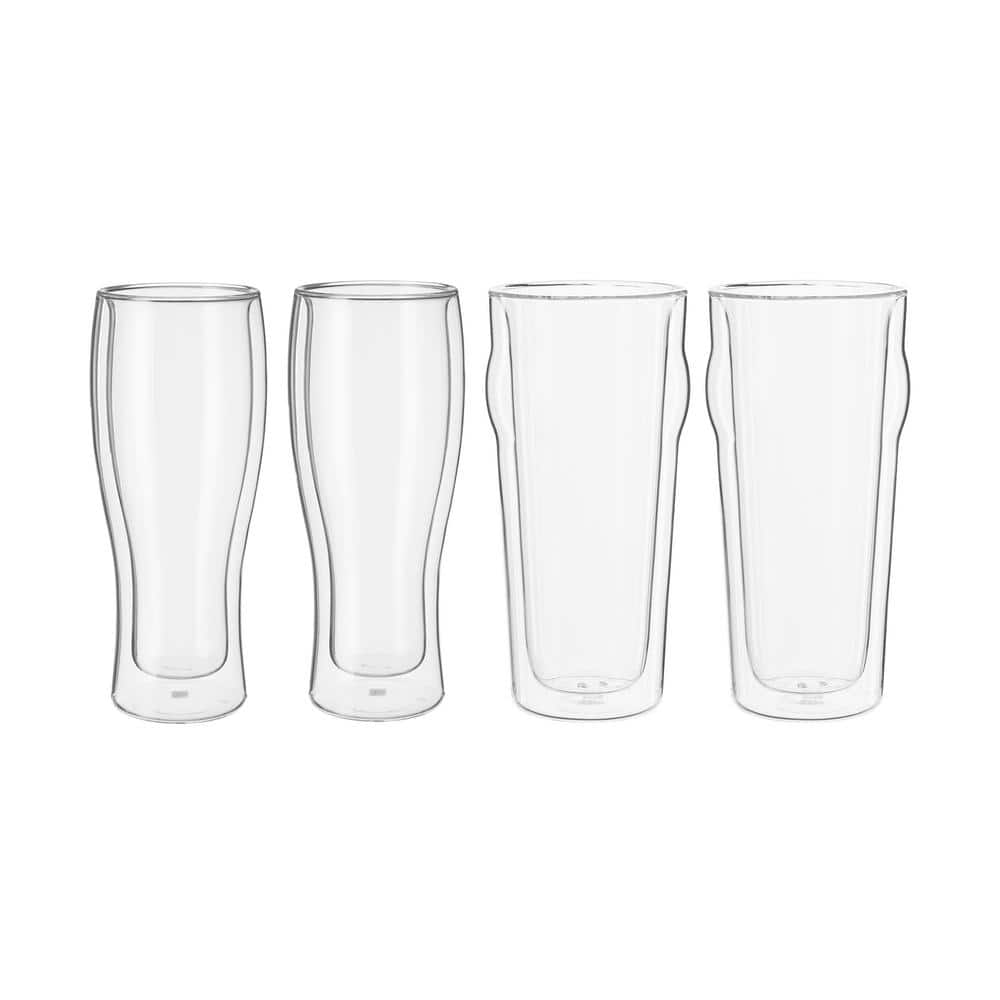 Sorrento 4-pc Double-Wall Pint & Pilsner Glass Set - Hercitys