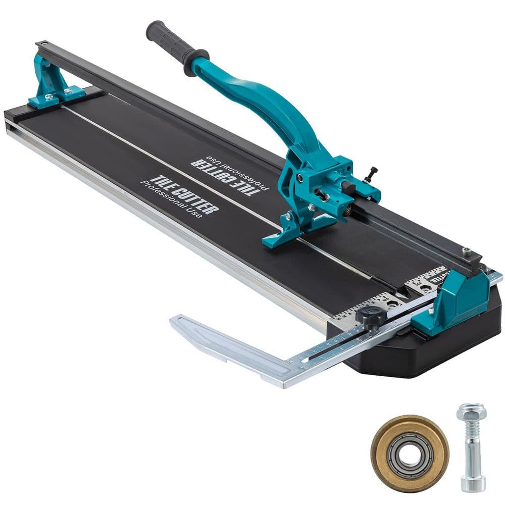 Tile Cutter 31 in. Manual Tile Cutter Single Rail with Aluminum Blade Alloy Cutter Wheel and Handle grip Carbide Grit - Hercitys