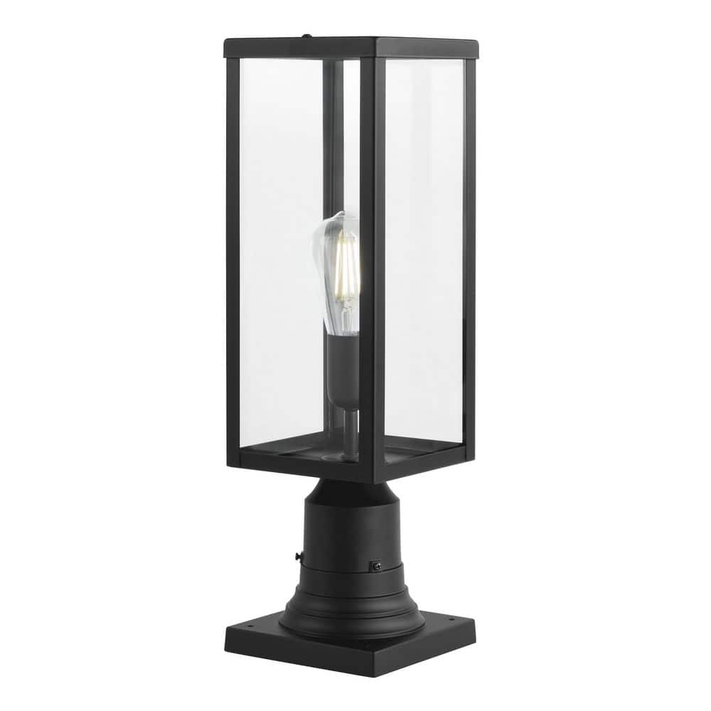 Hurley Modern 1-Light Matte Black Outdoor Post Mount Light - Hercitys