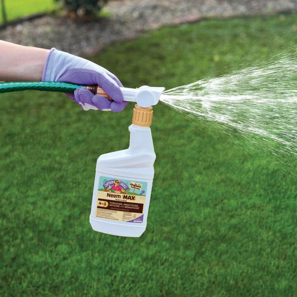 Captain Jack’s Neem Max, 16oz Ready to Spray Cold Pressed Neem Oil, Insecticide, Fungicide, Miticide and Nematicide - Hercitys