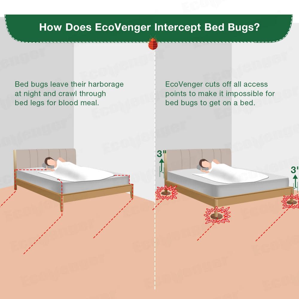 Bed Bug Monitor Glue Trap 24 Units x3, Super Sticky Glue Layer Traps Any Bed Bug Passing Beds and Futon Legs - Hercitys