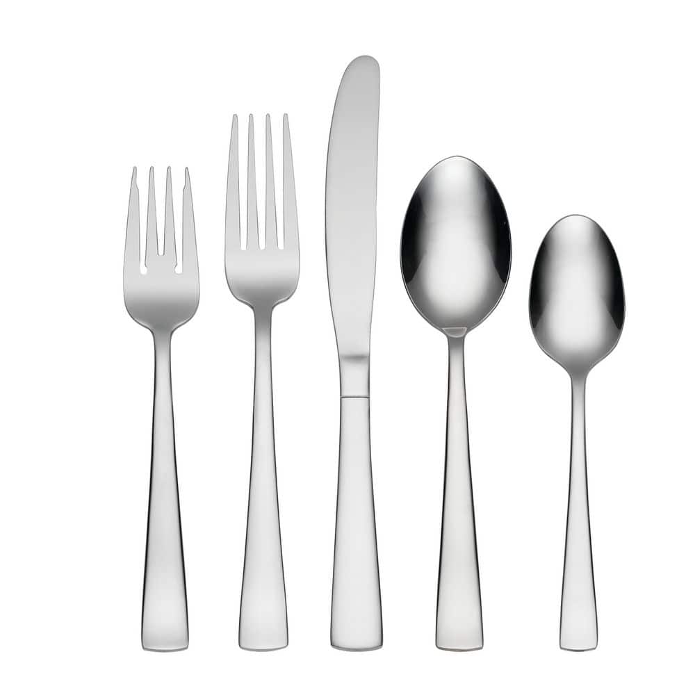 Avery 90-Piece Silver 18/0-Stainless Steel Flatware Set (Service For 12) - Hercitys