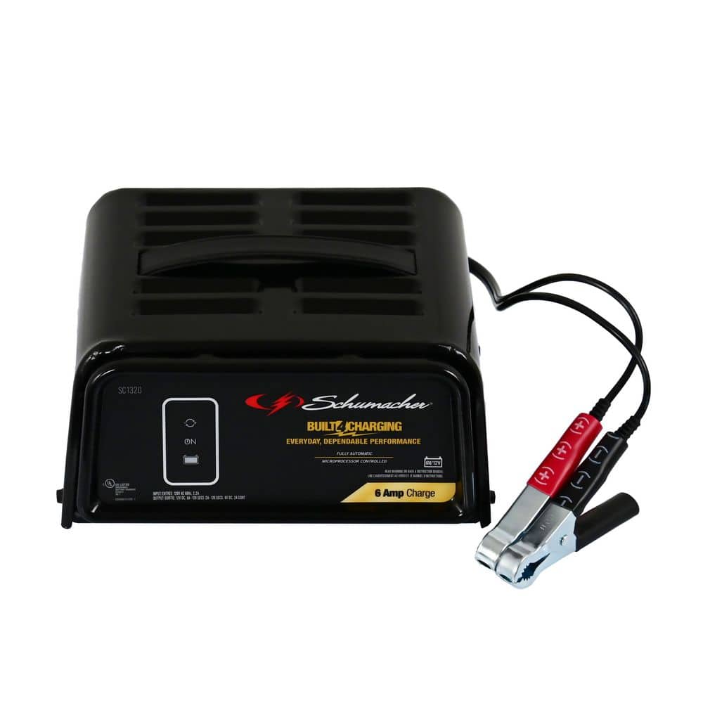 Automotive 6 Volt and 12 Volt 6 Amp Fully Automatic Battery Charger and Maintainer - Hercitys