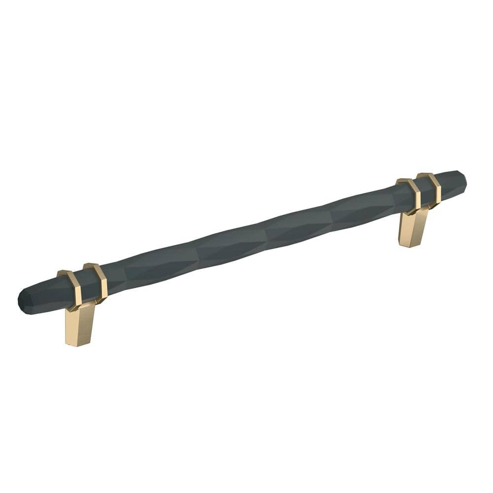 London 8 in. (203mm) Modern Black Bronze/Golden Champagne Bar Cabinet Pull - Hercitys