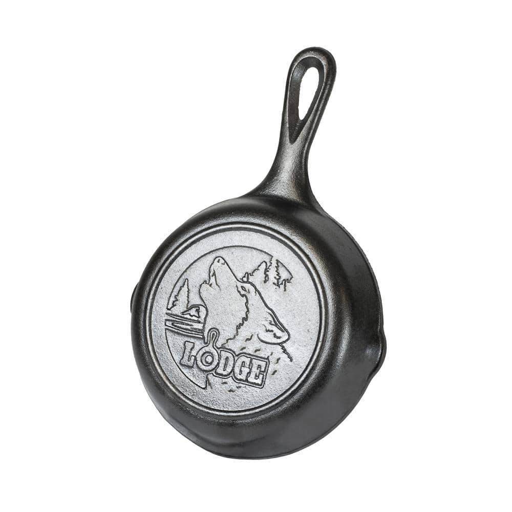 Wildlife Series 6.5 in. Cast Iron Wolf Skillet - Hercitys