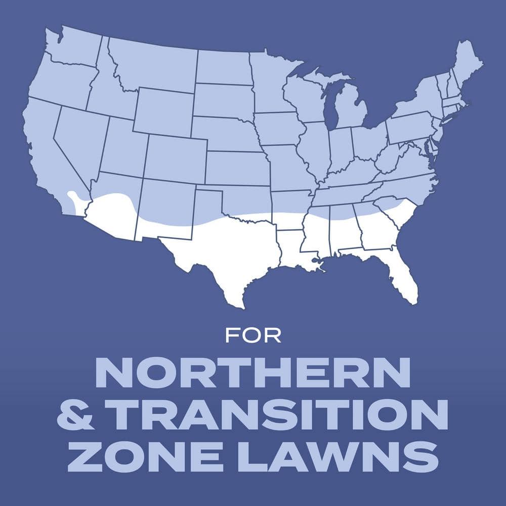 Turf Builder 16 lbs. Grass Seed Heat-Tolerant Blue Mix for Tall Fescue Lawns with Fertilizer and Soil Improver - Hercitys