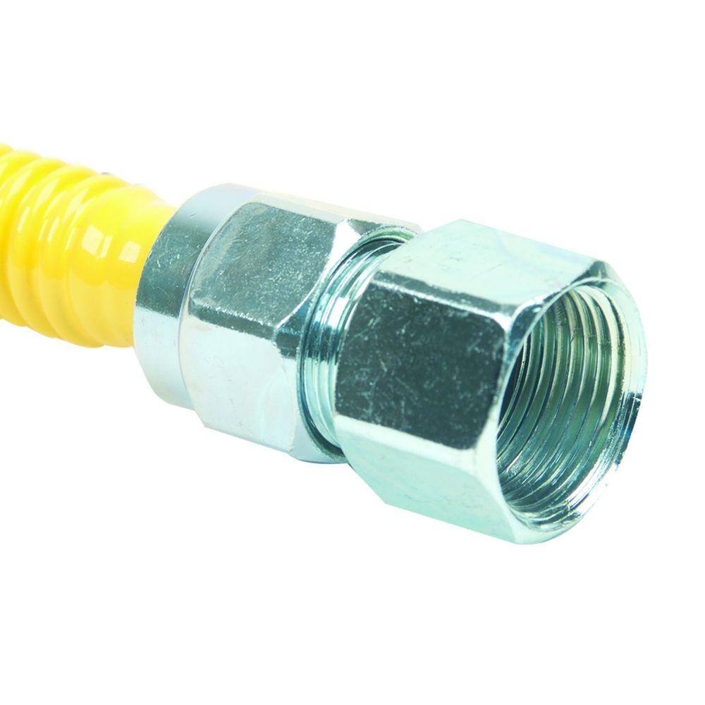 ProCoat 3/4 in. FIP x 3/4 in. FIP Ball Valve x 72 in. Stainless Steel Gas Connector 5/8 in. O.D. (86,000 BTU) - Hercitys