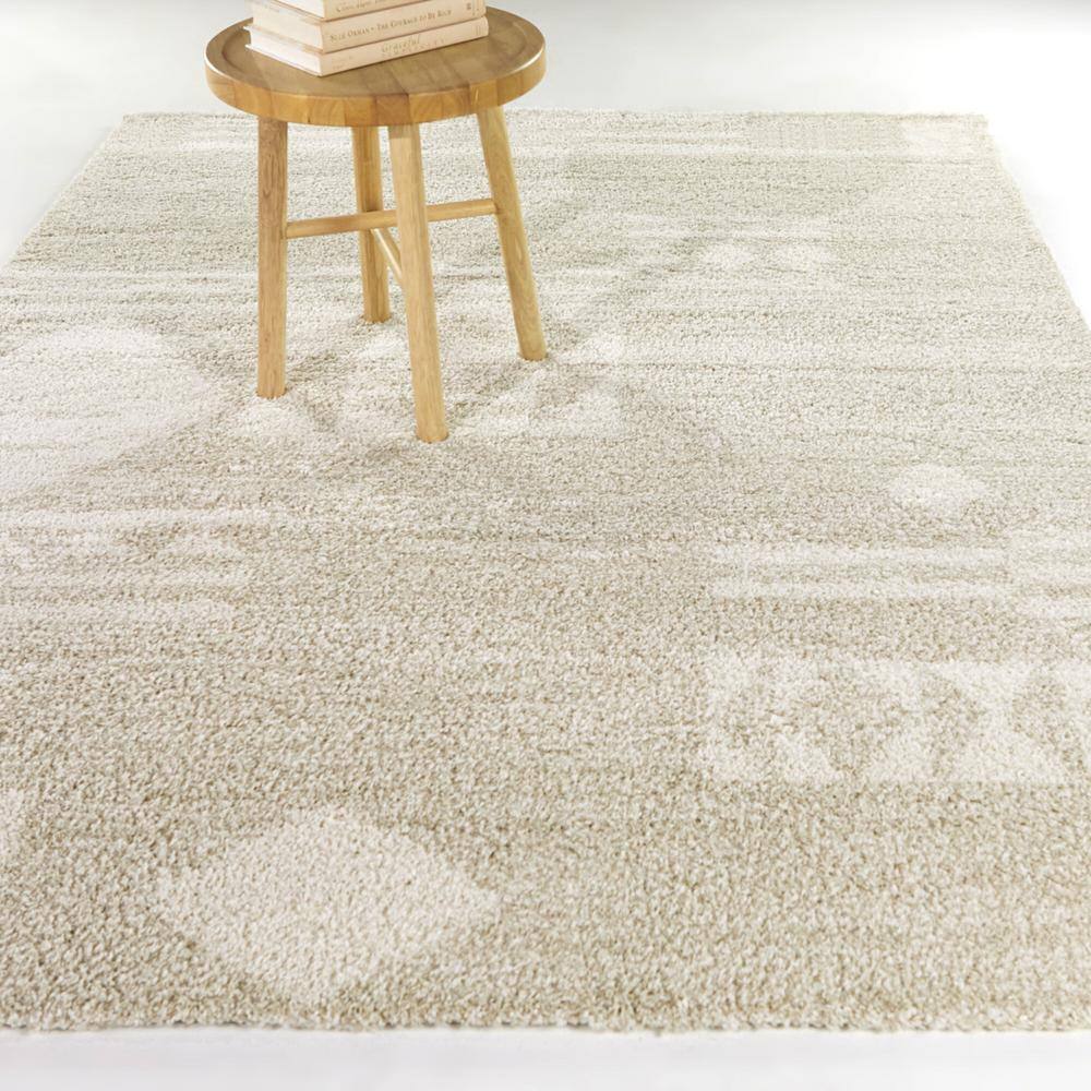 Alpini Beige 5 ft. x 7 ft. Geometric Area Rug - Hercitys