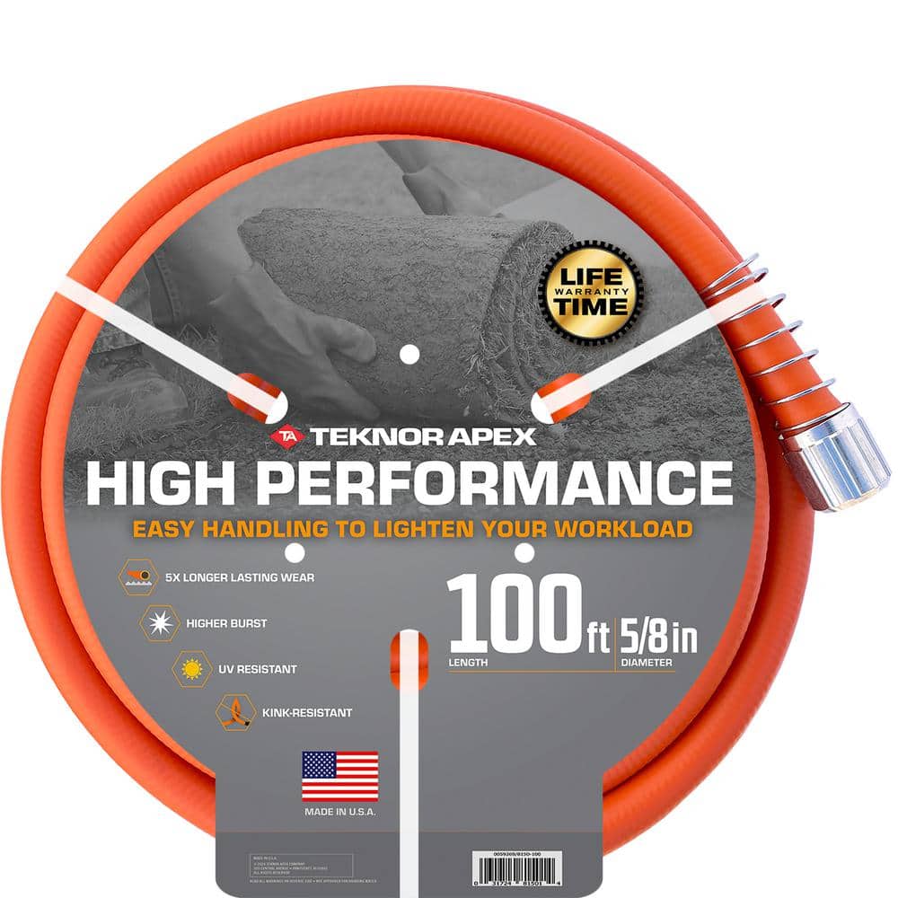 High-Performance 5/8 in x 100 ft. Kink Resistant, Durable Contractor Grade Garden Hose - Hercitys