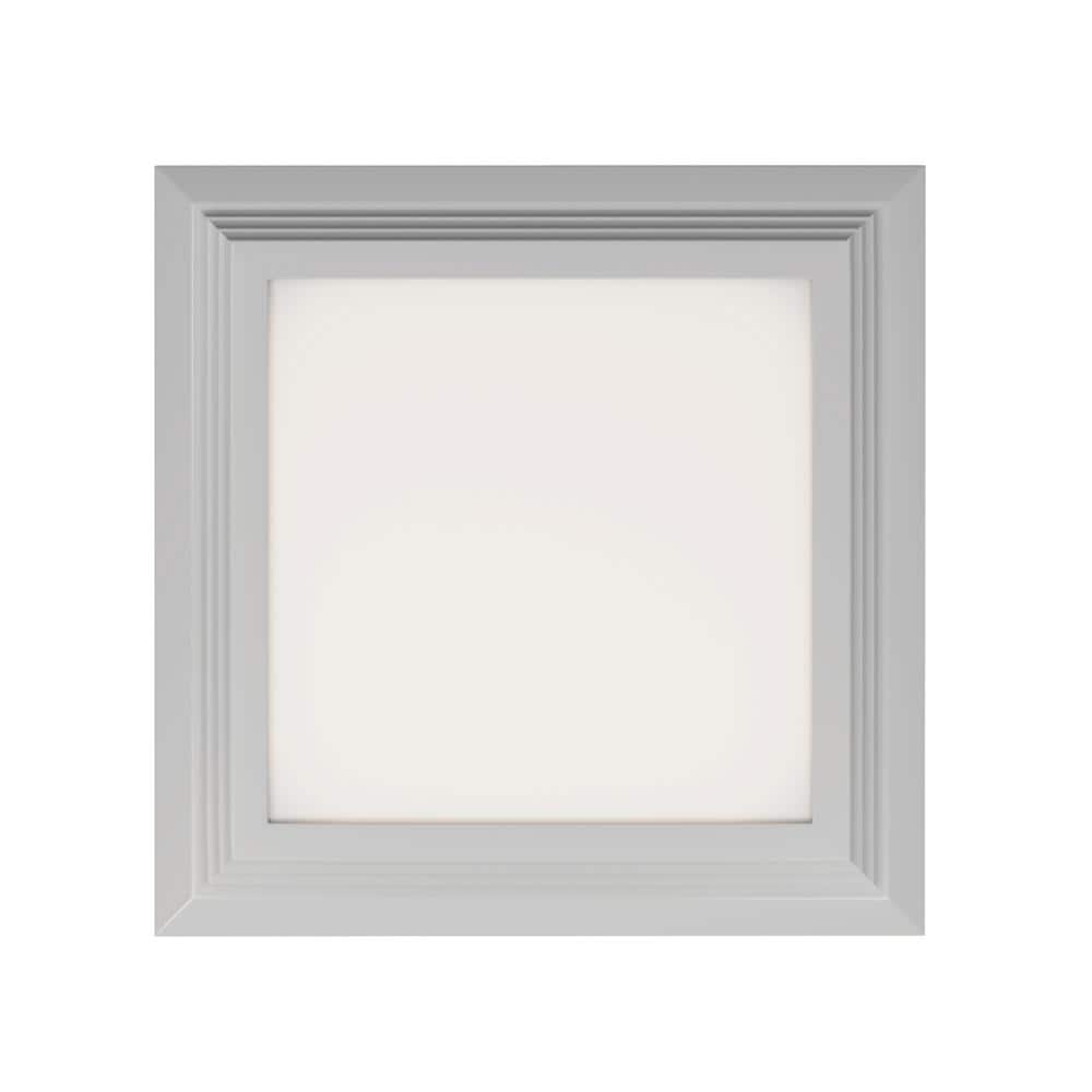 Ultra Slim Luxurious Edge-Lit 5 in. Square White Ceiling Light 4000K LED Easy Installation Flush Mount (1-Pack) - Hercitys