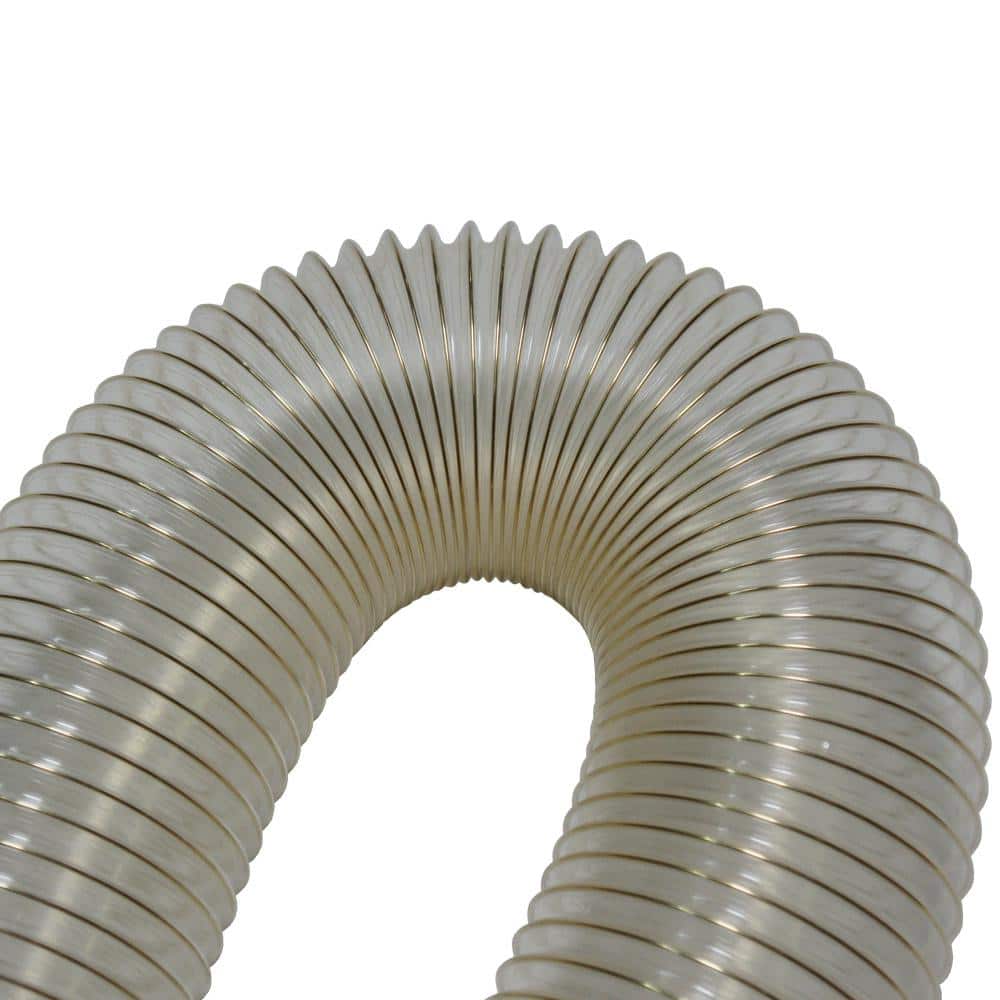 7 in. D x 12 ft. PVC Coil General Purpose Flexible Ducting in Clear - Hercitys