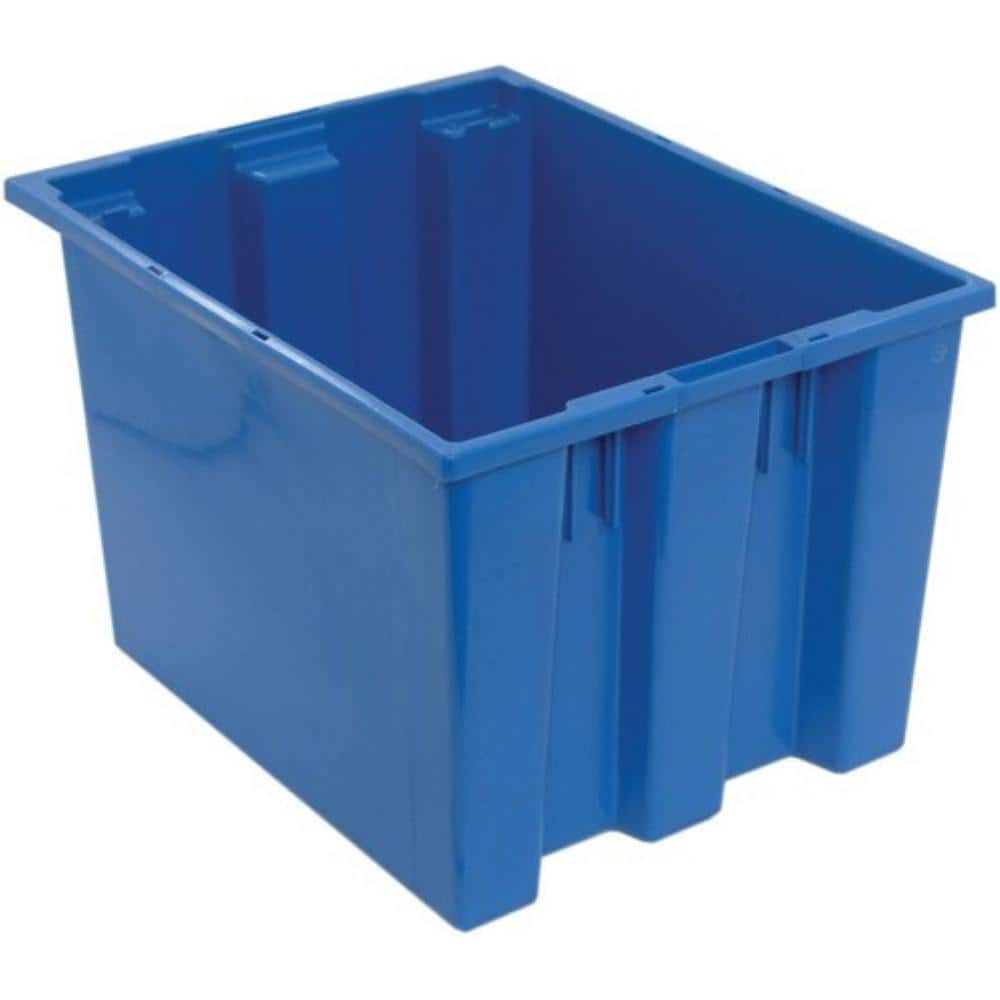 Quantum Genuine 51.72 Qt. Stack and Nest Tote in Blue (6-Pack) - Hercitys