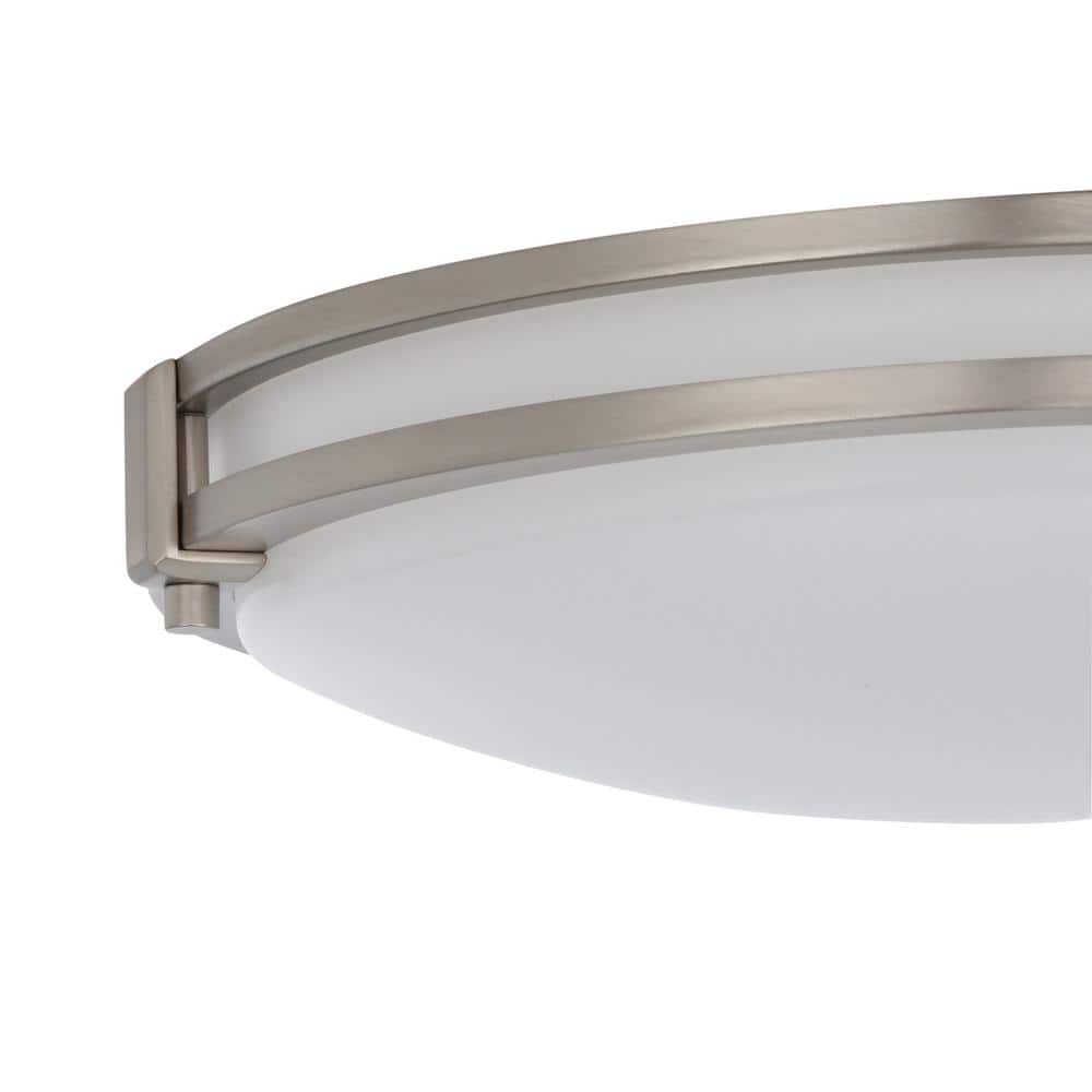 Saturn 16-Watt Brushed Nickel Integrated LED Flush Mount - Hercitys