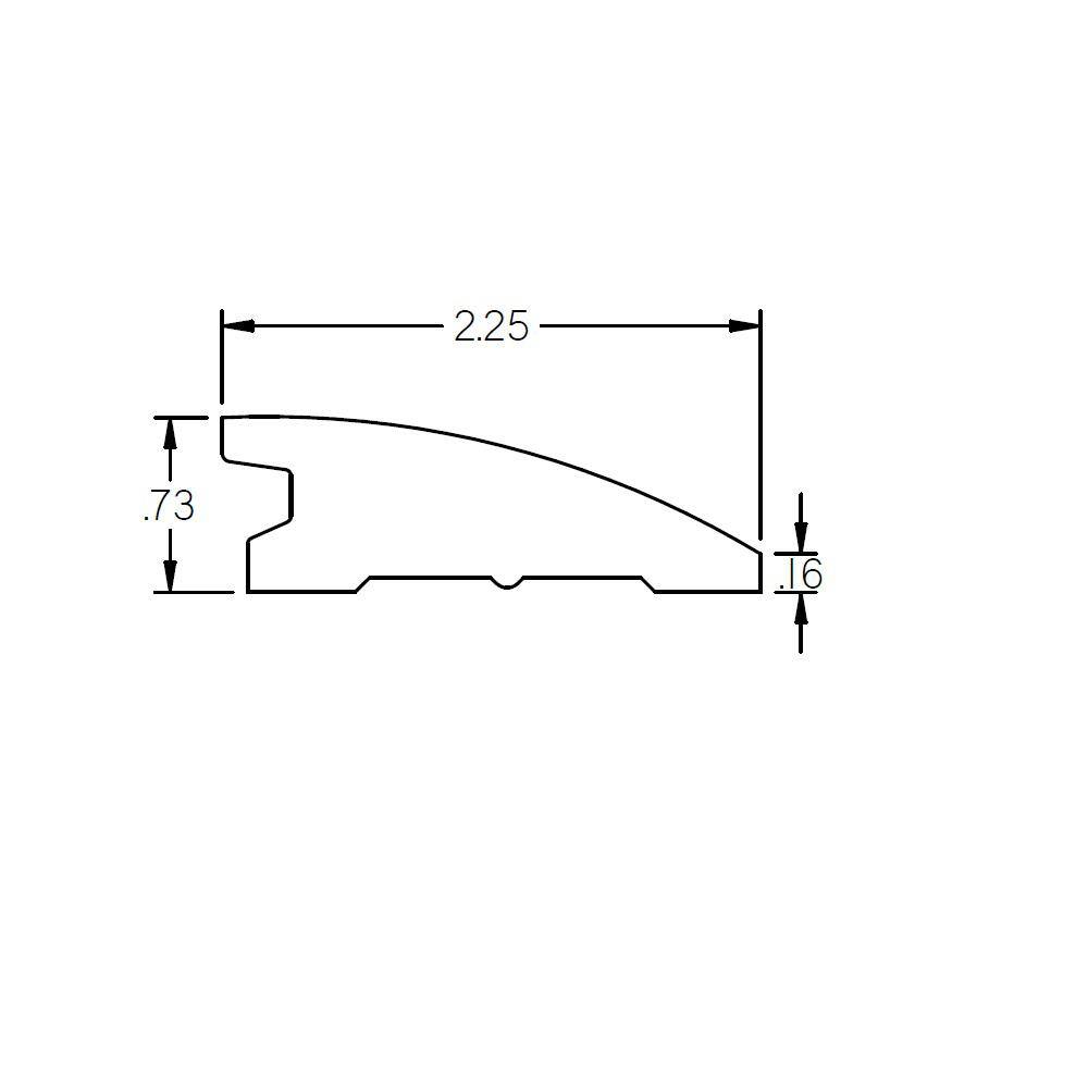 Bear 0.75 in. Thick x 2.25 in. Wide x 78 in. Length High Gloss Wood Reducer Hardwood Trim - Hercitys