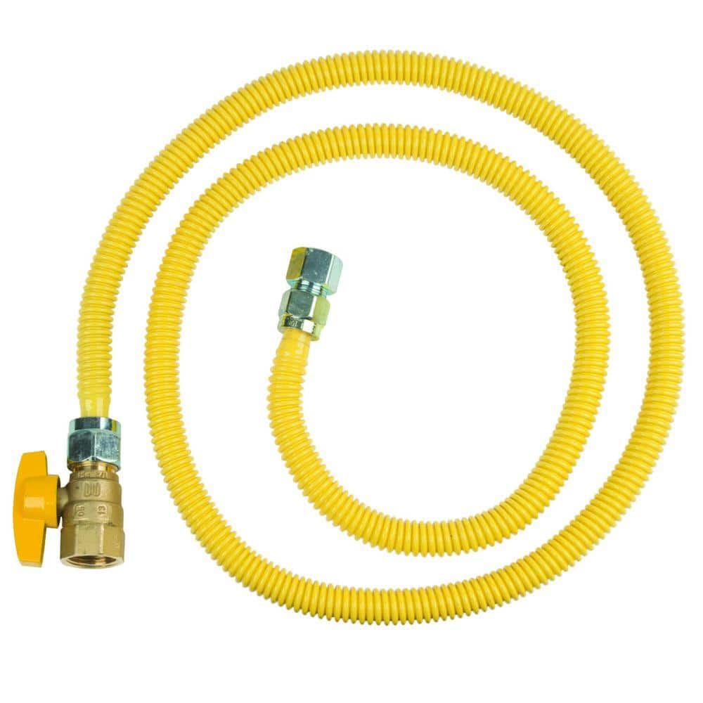 ProCoat 3/4 in. FIP x 3/4 in. FIP Ball Valve x 72 in. Stainless Steel Gas Connector 5/8 in. O.D. (86,000 BTU) - Hercitys