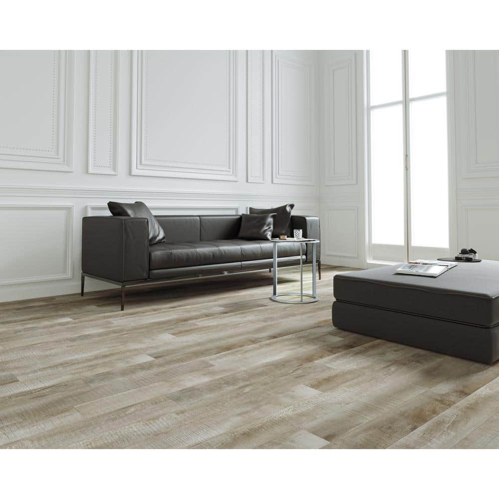 Summa Antique Pearl 14 mm T x 7.75 in. W HDF Waterproof AC5 Click Lock Laminate Wood Flooring (23.09 sq. ft./case) - Hercitys