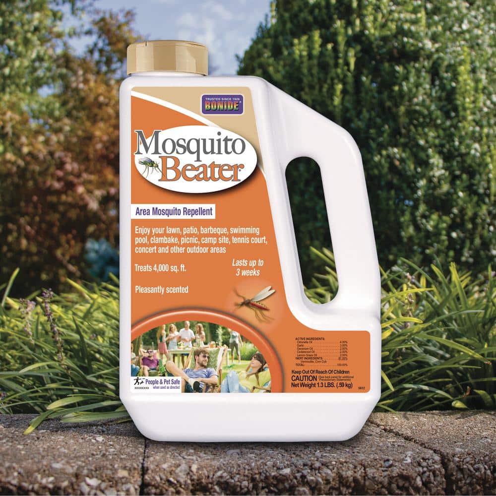 Mosquito Beater Granules, 1.3 lbs. Ready-to-Use Area Mosquito Repellent Pellets for Outdoors, People and Pet Safe - Hercitys