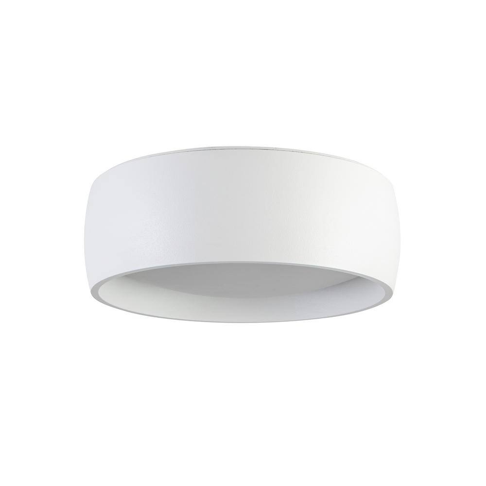 Savile 4 in. 1 Light 16-Watt White Integrated LED Flush Mount - Hercitys