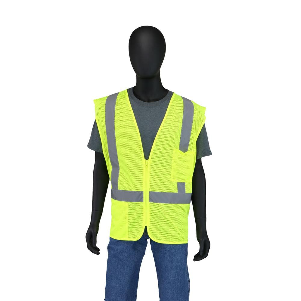 Hi Visibility Lime Green Class 2 Reflective Safety Vest - Hercitys