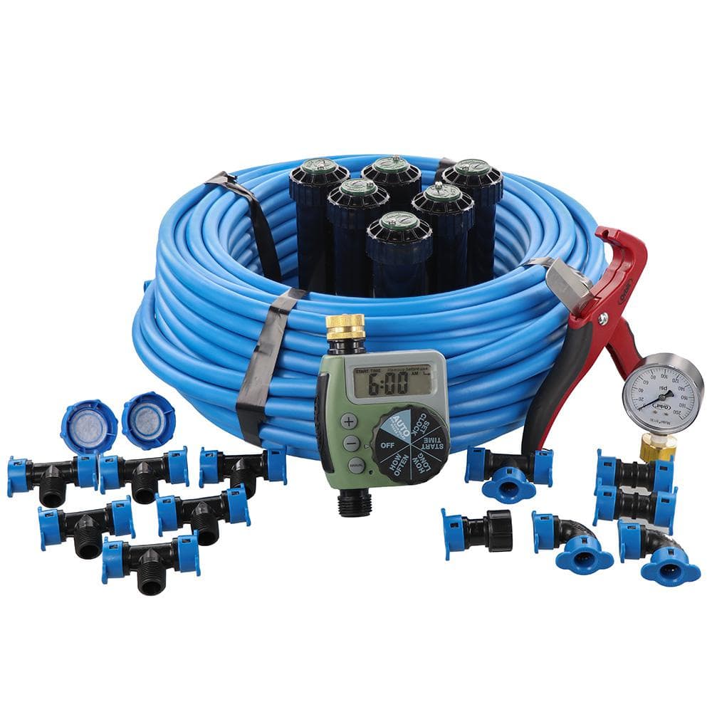 In-Ground 1/2-Inch Sprinkler System with Hose Faucet Timer - Hercitys