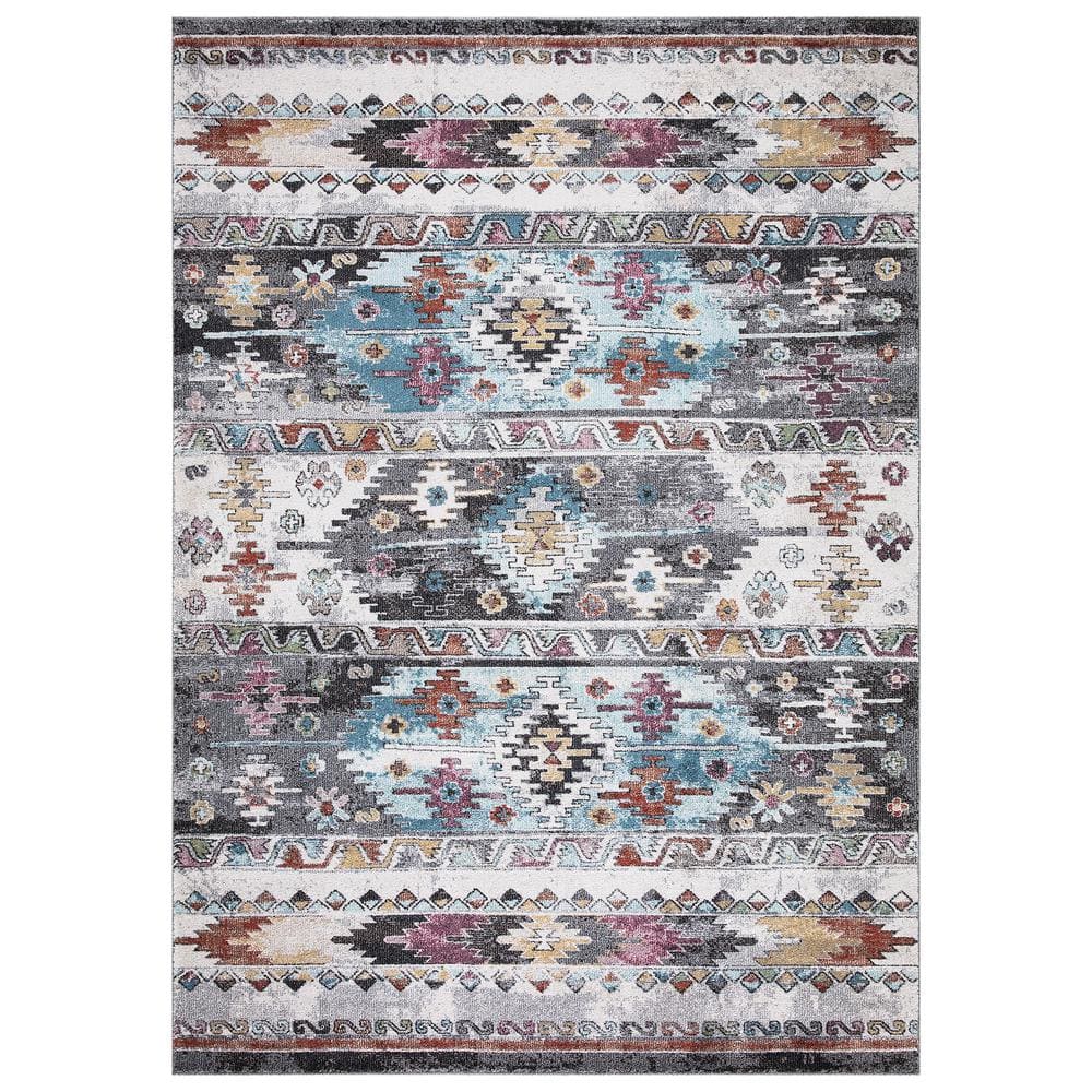 Vintage Collection Boulder Multi 5 ft. x 7 ft. Tribal Area Rug - Hercitys
