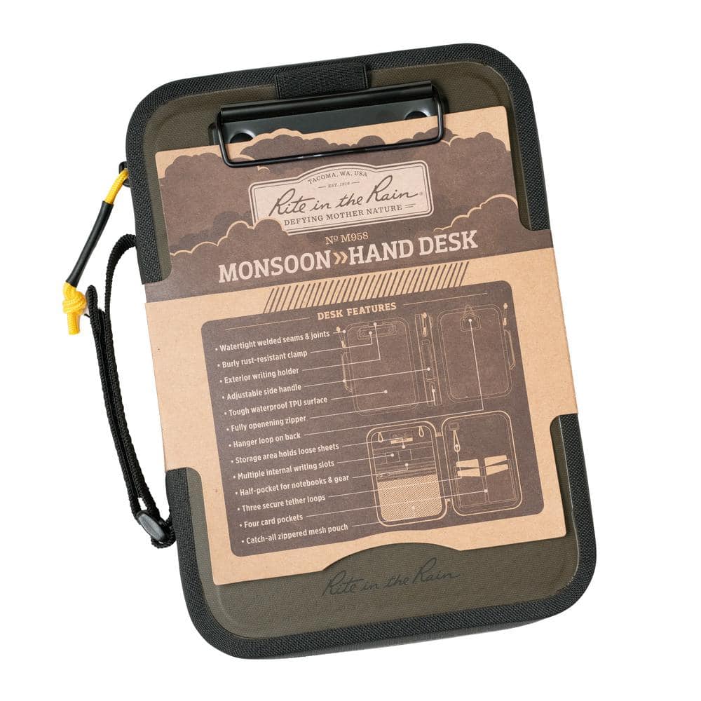 Weatherproof Monsoon Hand Desk, TPU fabric, 6.75″ x 9.5″ (No. M958) - Hercitys
