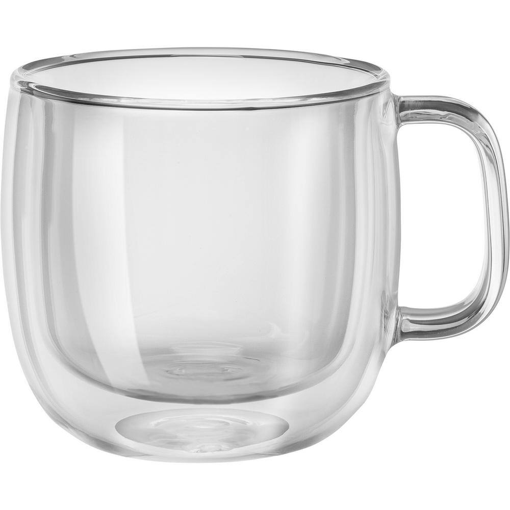 Sorrento Plus 2-pc Double-Wall Glass Cappuccino Mug Set - Hercitys