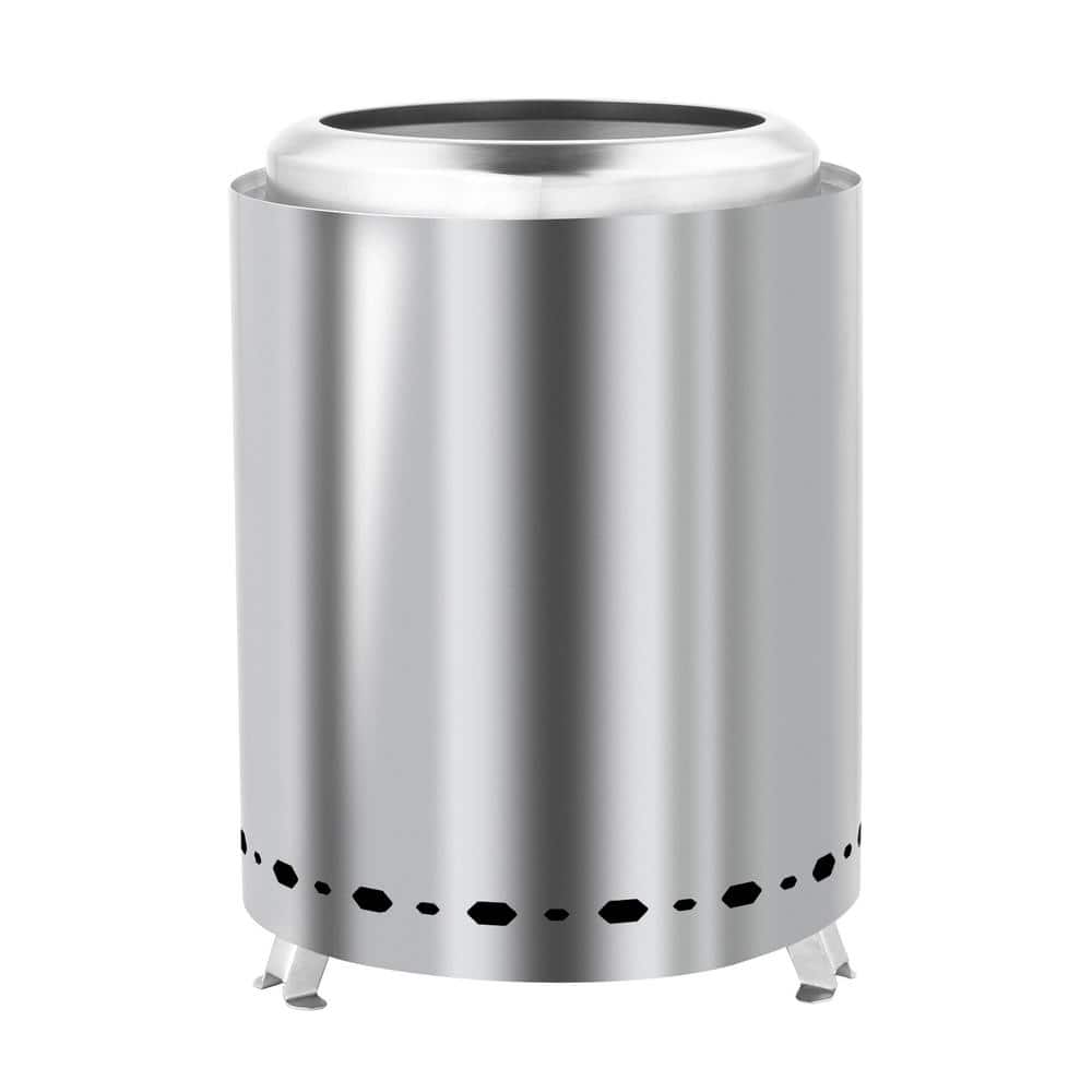 9.7 in. H Stainless Steel Smokeless Stove with Storage Bag and Folding Legs - Hercitys