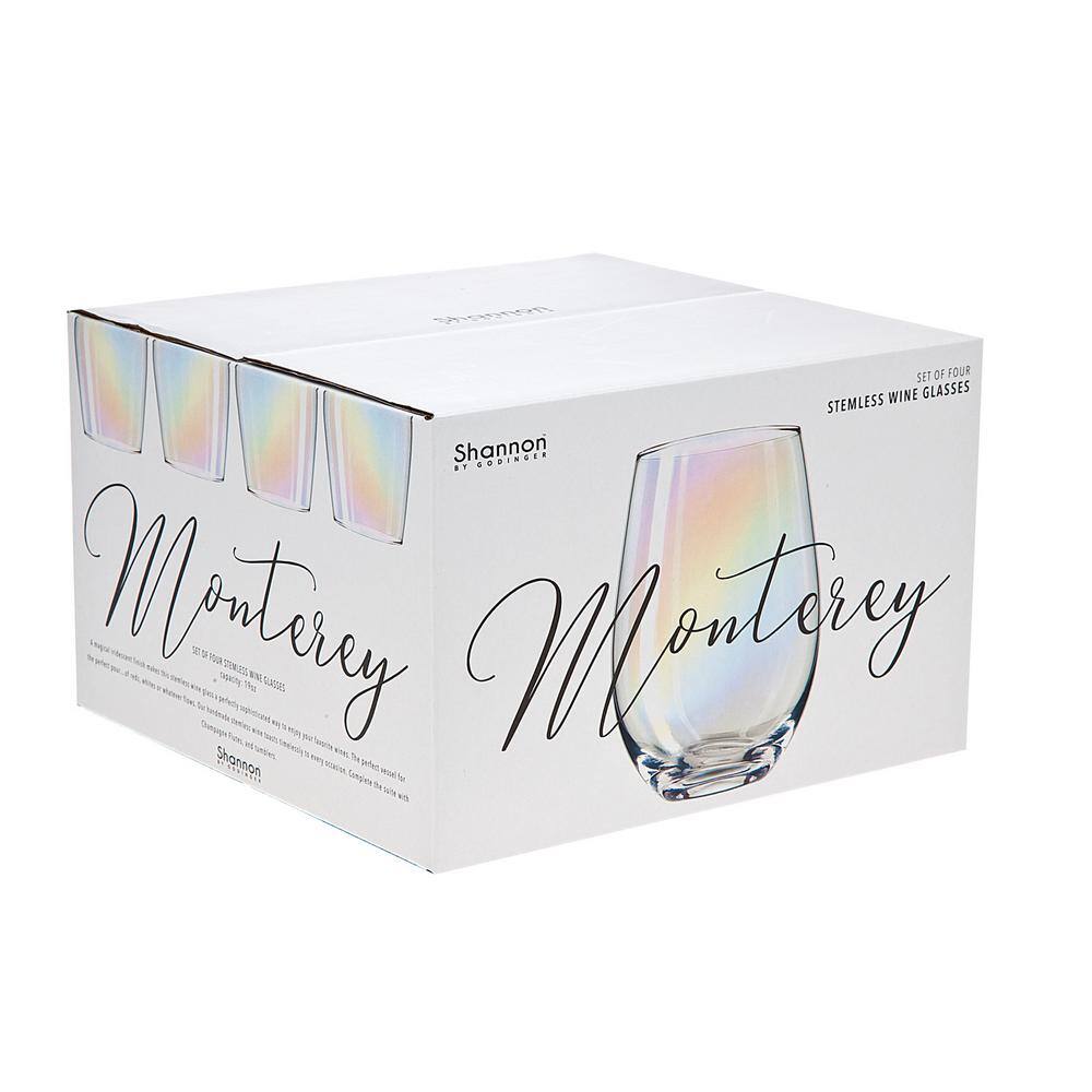 Monterey 19 oz. Crystal Stemless Wines (Set of 4) - Hercitys