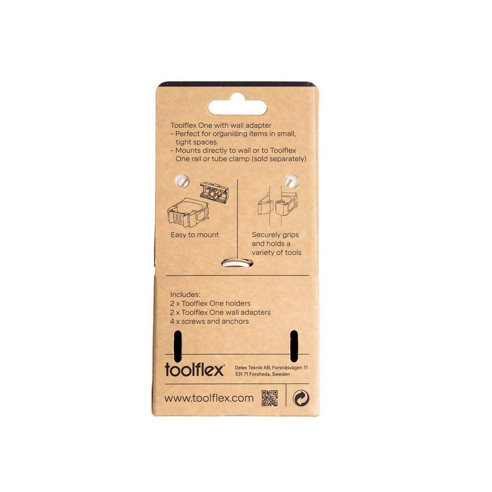 Universal Garage Wall Mount Tool Holder 3 in. Durable Plastic Mounts to Wall or Rail (Sold Separate) Purple (2-Pack) - Hercitys