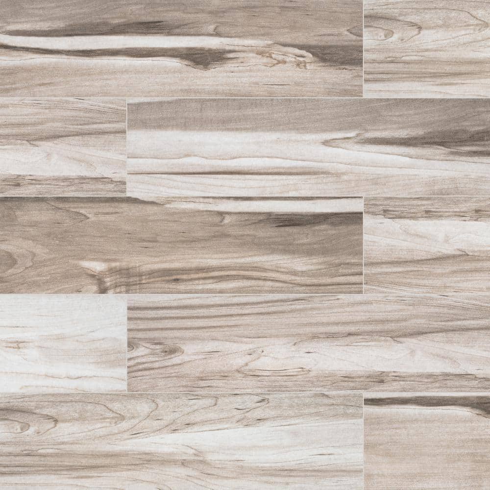 Carolina Timber White 6 in. x 24 in. Matte Porcelain Wood Look Floor and Wall Tile (14 sq. ft./Case) - Hercitys