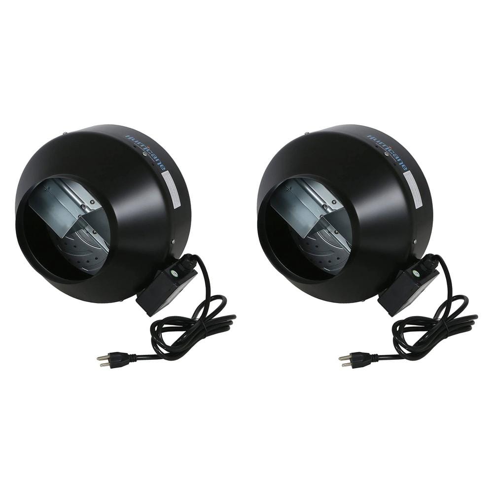 8 in. Commercial Grade Inline Wall Fan For HVAC and Ventilation (2-Pack) - Hercitys