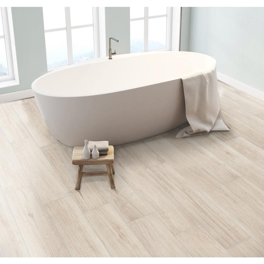 Chalet Natural 6 in. x 24 in. Light Beige Matte Porcelain Floor and Wall Tile (960 sq. ft./Pallet) - Hercitys