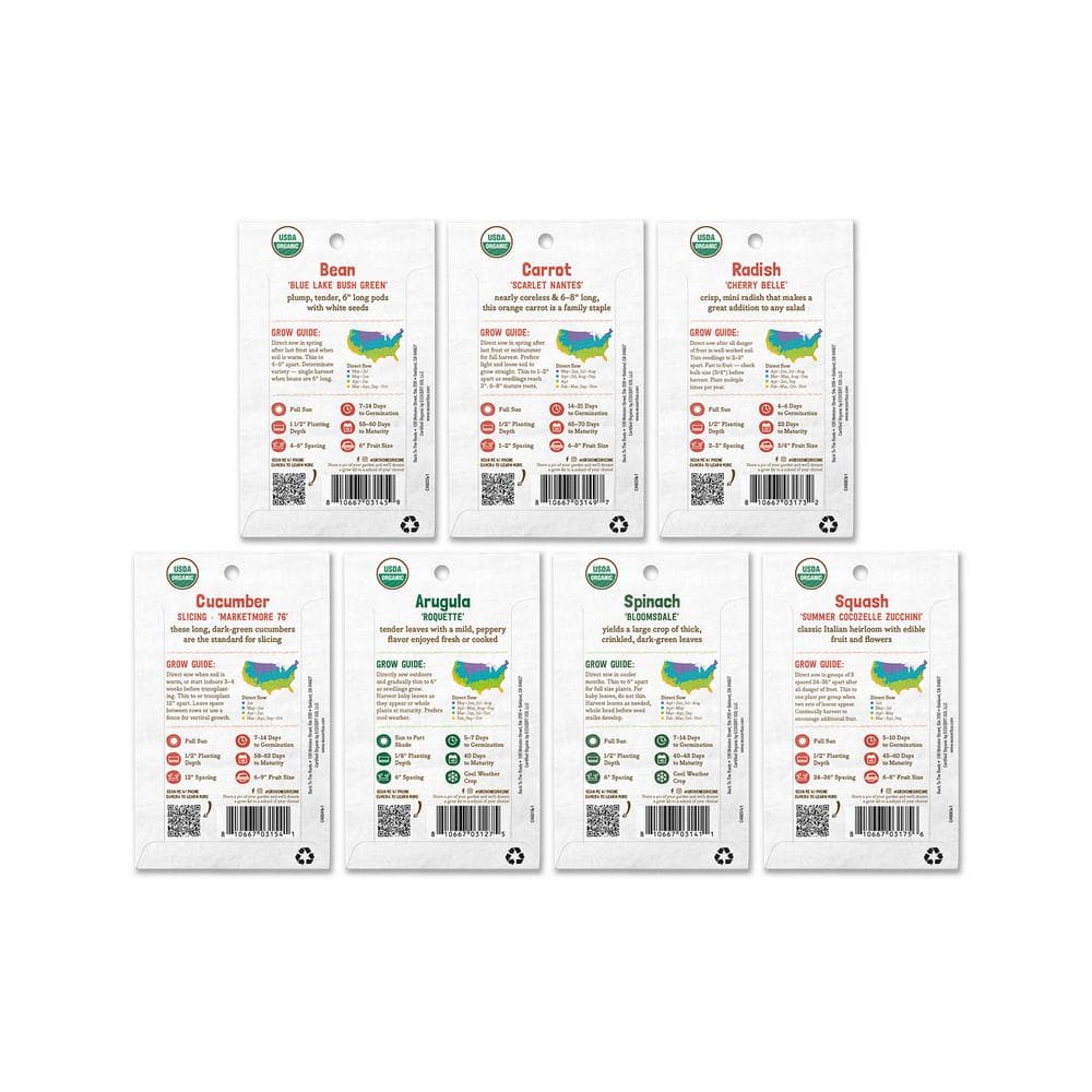 Organic Summer Seeds Variety (7-Pack) - Hercitys