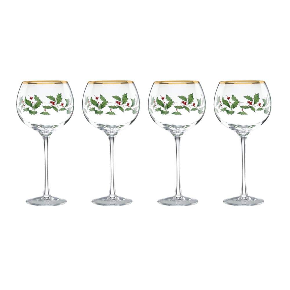 Holiday 14 Oz. Ballon Red Wine Glass Set of 4 - Hercitys