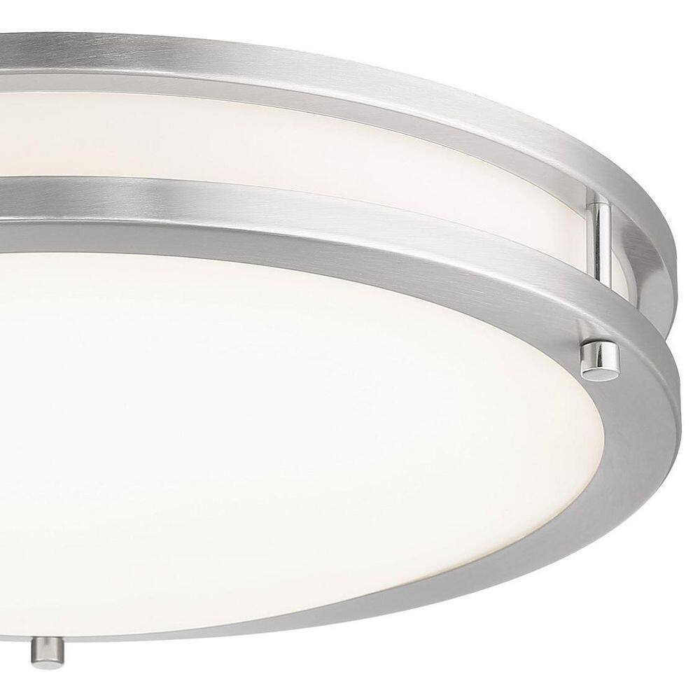 Vantage 13.75 in. 1-Light Brushed Nickel LED Flush Mount with Acrylic Diffuser - Hercitys