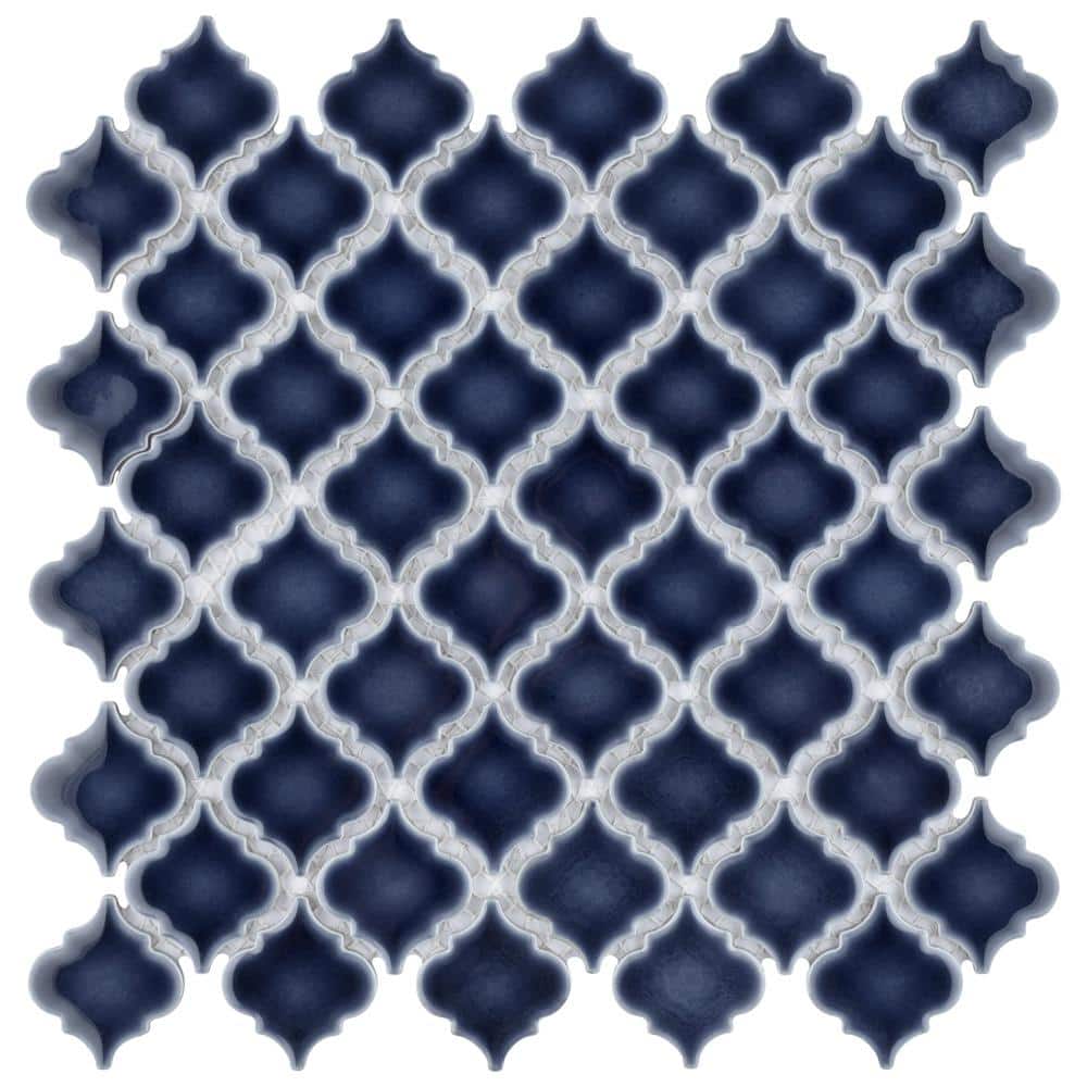 Hudson Tangier Noir 12-3/8 in. x 12-1/2 in. Porcelain Mosaic Tile (11.0 sq. ft./Case) - Hercitys