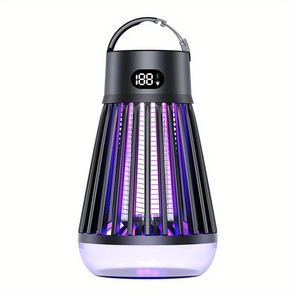 Electric UV Mosquito Killer Lamp Insect Killer Light Pest Fly Trap Catcher Harmless Odorless Noiseless Bug Zapper-Black - Hercitys