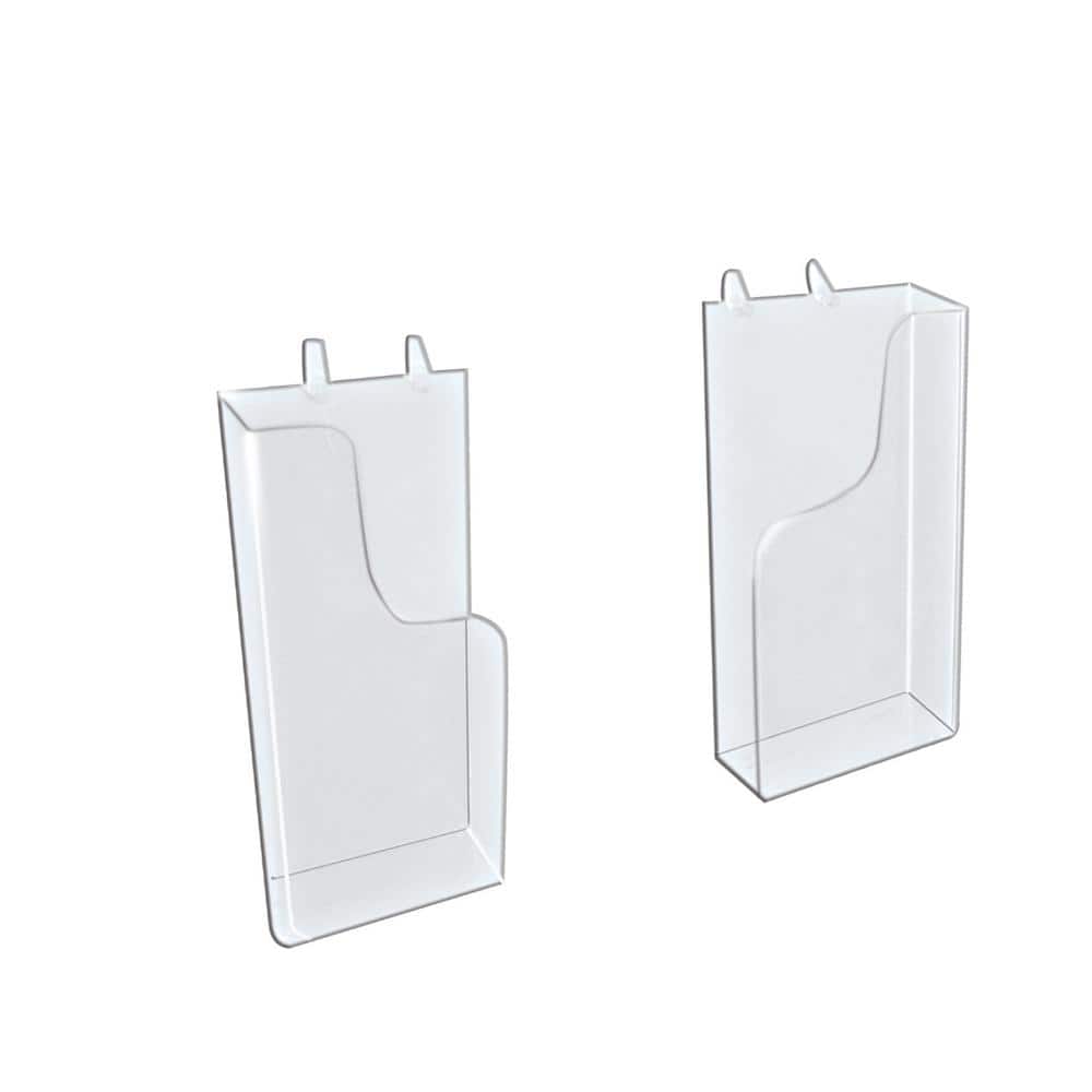 Adjustable Brochure Holder for Pegboard/Slatwall (10-Pack) - Hercitys