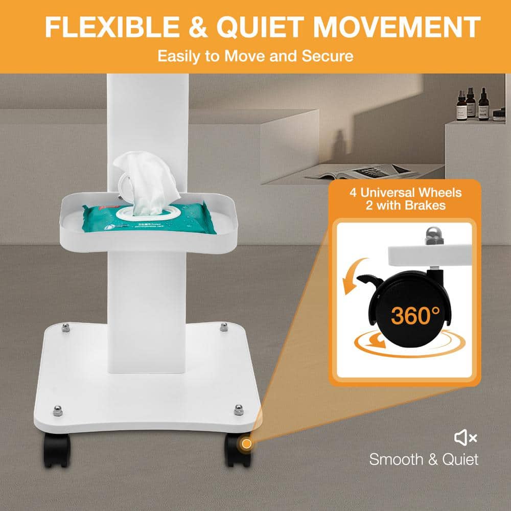 Metal ABS Salon Spa Equipment Beauty Trolley Rolling Cart 4-Wheeled - Hercitys