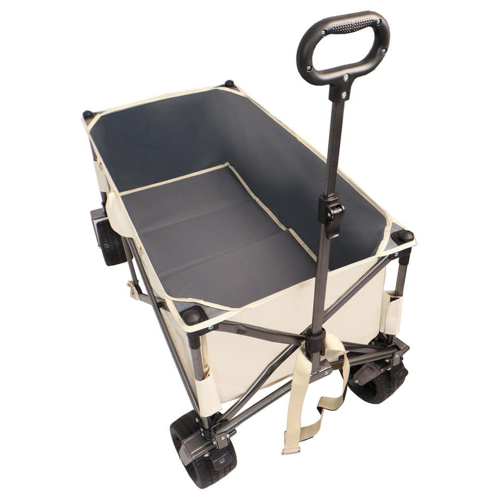 Heavy Duty 4-Wheeled Folding Portable Hand Cart in White - Hercitys